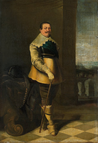 Portrait of Pieter Pietersz Hein (formerly entitled Portrait of an Officer), anonymous, c. 1630 - c. 1640 Canvas Print