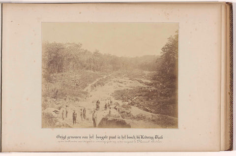 Taken from the highest point in the woods at Kedoeng-Djati / on the road in progress north of this point: in the foreground the Lt. General Andresen, Carl Emanuel Friedrich Lang, 1865 Canvas Print