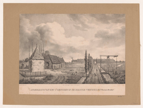 View of the first asylum in the Veenhuizen colony, Alexandre Joseph Boens, 1827 Canvas Print