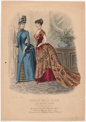 Revue de la Mode, Gazette de la Famille, 30 November 1884, 13th Year, No. 674: Jupons & Corsets (...), A. Chaillot, 1884 Canvas Print