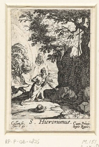 De boetvaardige Hiëronymus, Jacques Callot, 1632 Canvas Print