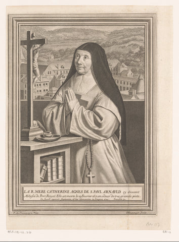 Portrait of Agnès Arnauld, Jean Boulanger, in or after 1671 - 1680 Canvas Print