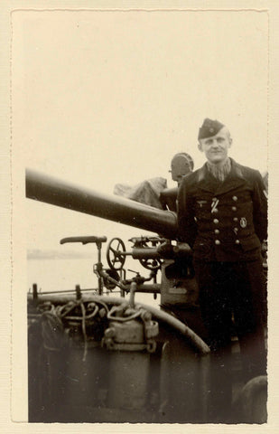 Sailor on board his ship, anonymous, 1940 - 1943 Canvas Print