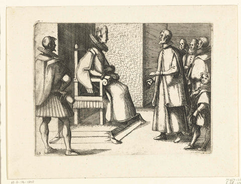 Margaret of Austria receives expressions of thanks from the Grand Duke of Tuscany, Jacques Callot, 1612 Canvas Print