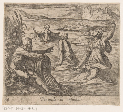 Perimele, Antonio Tempesta, 1606 - 1638 Canvas Print