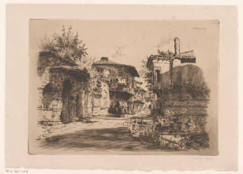 View of a street in Edessa, Louis Godefroy, 1917 Canvas Print