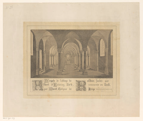 Crypt of Rolduc Abbey, anonymous, 1809 - 1899 Canvas Print