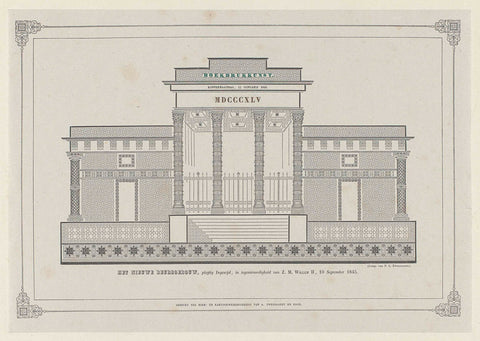 Het Nieuwe Beursgebouw, plegtig Ingewijd, in the presence of Z.M. Willem II, 10 September 1845, P.C. Zweesaardt, 1846 Canvas Print