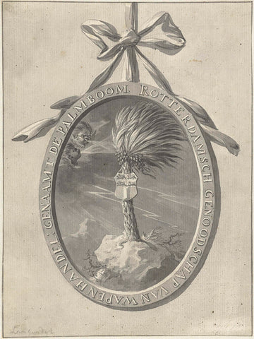 Emblem of the Rotterdam exercitiegenootschap De Palmboom, 1785., Dirk Langendijk, 1785 Canvas Print