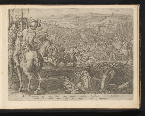 Battle of Marciano, Philips Galle, 1583 Canvas Print