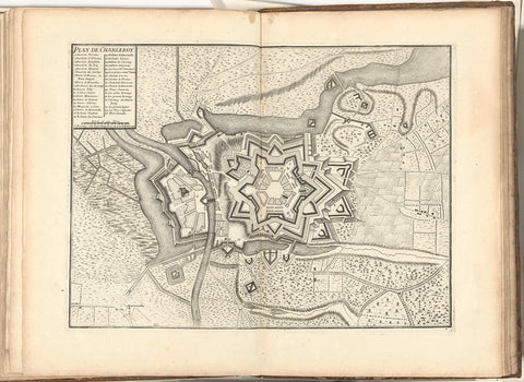 Map of Charleroi, 1709, Jacobus Harrewijn (attributed to), 1709 Canvas Print