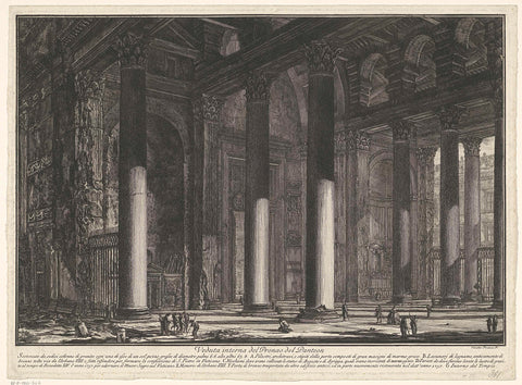 Front porch of the Pantheon in Rome, Giovanni Battista Piranesi, 1748 - 1778 Canvas Print