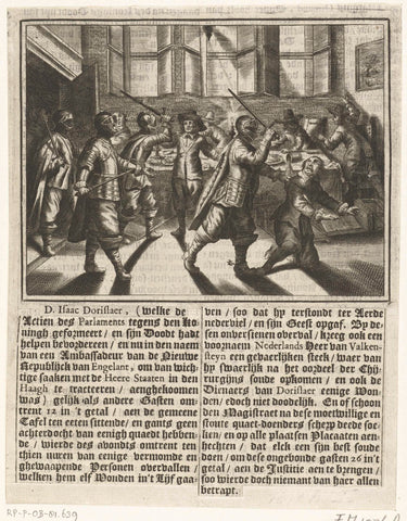 Murder of Doreslaer, 1649, anonymous, 1696 - 1700 Canvas Print