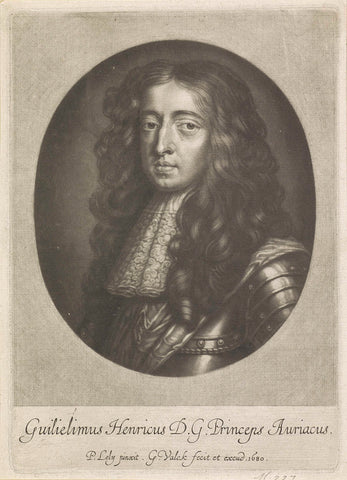 Portrait of William III, Prince of Orange, Gerard Valck, 1680 Canvas Print