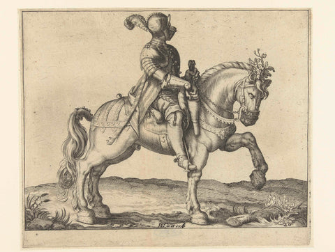 Horseman pulling his pistol, Jacob de Gheyn (II) (workshop of), 1640 Canvas Print