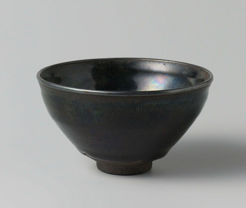 Teabowl with a 'hare's fur' glaze, anonymous, c. 960 - c. 1279 Canvas Print