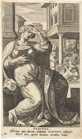 Tabita, Jan Collaert (II), 1595 - 1599 Canvas Print