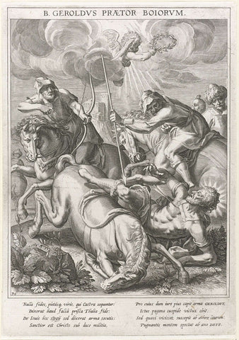 Death of Gerold of Bavaria, Raphaël Sadeler (I), 1615 Canvas Print