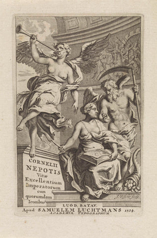 Title page for: Cornelius Nepos 'Vitae excellentium', 1734, Jan de Visscher, 1734 Canvas Print