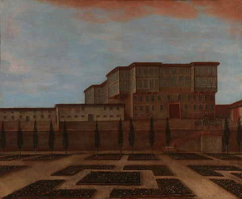 An Embassy Building in Pera, Jean Baptiste Vanmour (workshop of), c. 1720 - c. 1744 Canvas Print