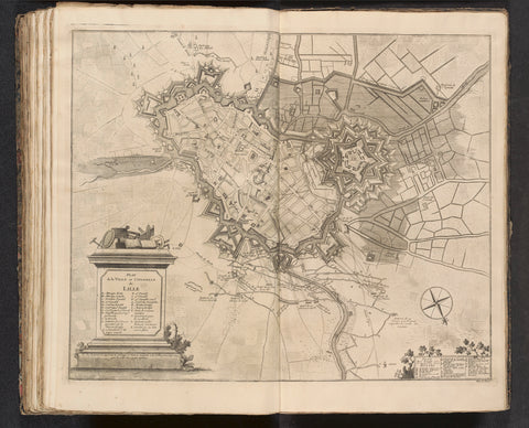 Map of Lille, 1708, Pieter van Call (II) (attributed to), 1729 Canvas Print