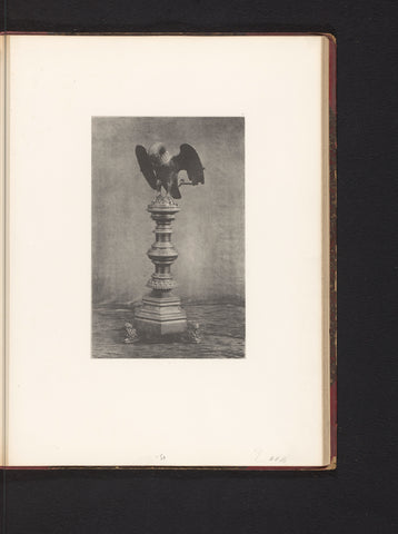 Sculpture of a pelican on a pedestal from the Basilica of St. Martin in Halle, exhibited at an exhibition on religious objects from the Middle Ages and Renaissance in 1864 in Mechelen, Joseph Maes, 1864 - in or before 1866 Canvas Print