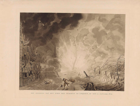 Disaster of Leiden, 1807, Ludwig Gottlieb Portman, 1807 Canvas Print