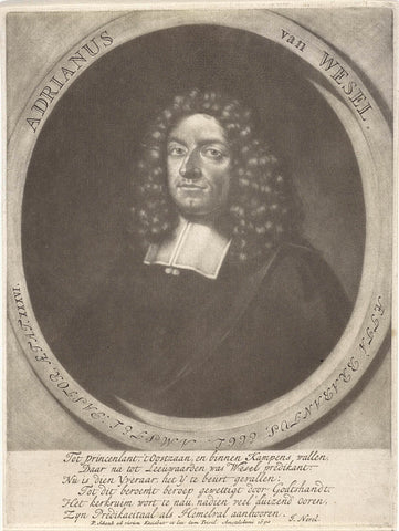 Portrait of Adriaan Wesel, Pieter Schenk (I), 1690 Canvas Print