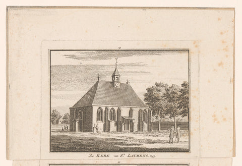 View of the church at Sint Laurens, 1743, Hendrik Spilman, 1754 - 1792 Canvas Print