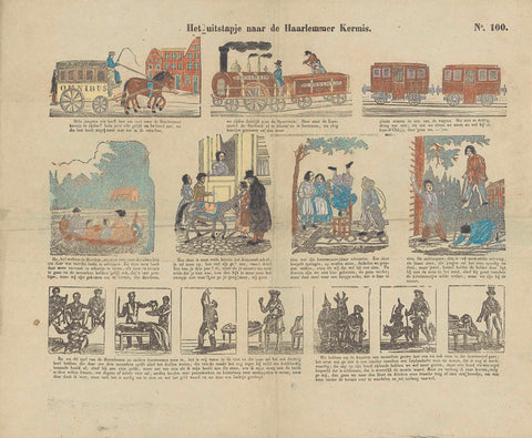 The trip to the Haarlemmer fair, P.C.L. van Staden, 1850 - 1870 Canvas Print