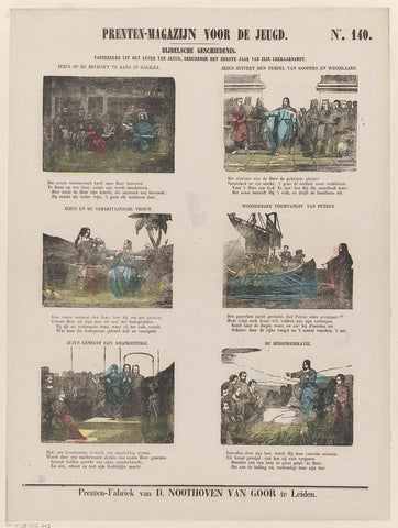 Scenes from the life of Jesus, during the first year of his teaching profession, Dirk Noothoven van Goor, 1850 - 1881 Canvas Print