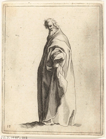 Old man, Frederick Bloemaert, after 1635 - 1669 Canvas Print