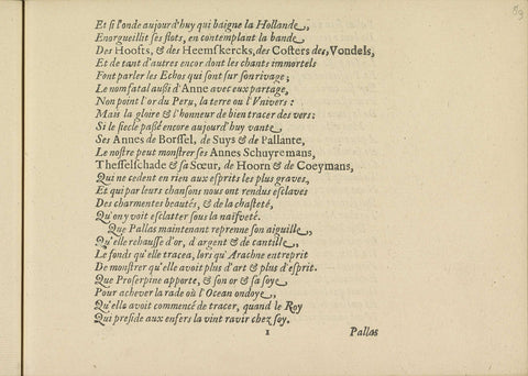 French poem on the Nymphs of the Amstel, page 5, Crispijn van de Passe (II), 1640 Canvas Print