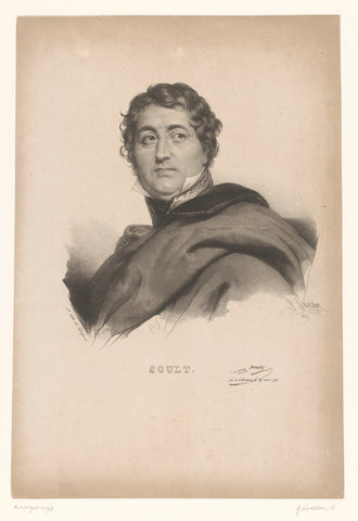 Portrait of Nicolas Jean-de-Dieu Soult, Henri Grévedon, 1825 Canvas Print