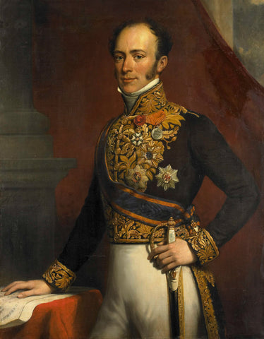 Portrait of Jan Jacob Rochussen, Governor-General of the Dutch East Indies, Nicolaas Pieneman, 1845 Canvas Print