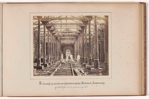 The turning row of the workshops at the Station at Samarang / partly covered with the pans, Woodbury & Page (possibly), 1865 - 1867 Canvas Print