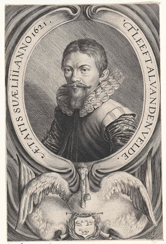 Portrait of Jan van de Velde I, Jan van de Velde (II), 1621 Canvas Print