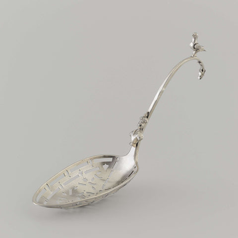 Sugar spoon of hammered silver, anonymous, 1783 Canvas Print