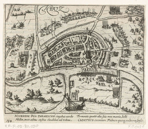 Siege of Neuss by Parma, 1586, Simon Frisius, 1613-1615 Canvas Print