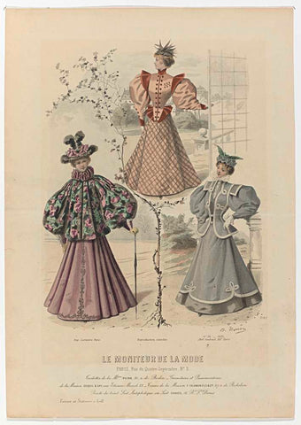 Le Moniteur de la Mode, 1895, Nr. 3182, No. 38: Toilettes de la Mson Rhinn (...), Guido Gonin, 1895 Canvas Print