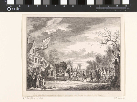 Arrival of the Spanish Envoys at Rijswijk, February 1608, Simon Fokke, 1753 Canvas Print