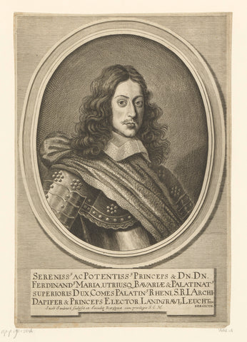 Portrait of Ferdinand Maria, Elector of Bavaria, Jakob von Sandrart, c. 1654 Canvas Print