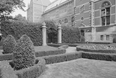 Fence of Overamstel (?) in the garden in front of the library, 1990 Canvas Print