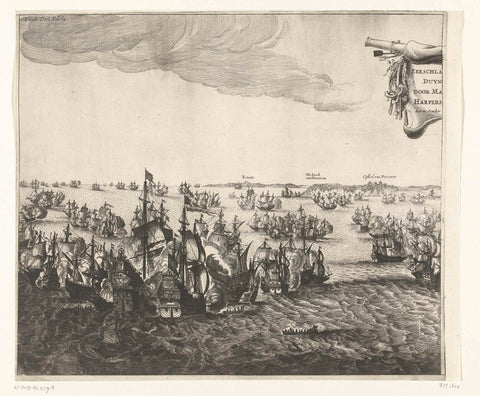 Battle of the Dunes (left plate), 1639, anonymous, 1649 - 1651 Canvas Print