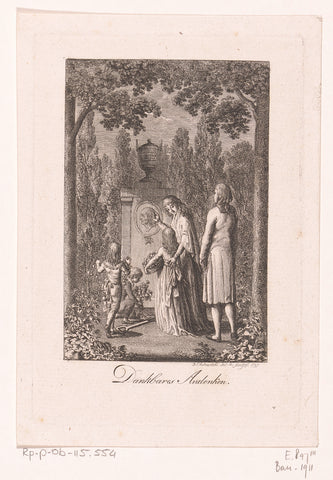 Children lay flowers at the grave of their grandfather, Daniel Nikolaus Chodowiecki, 1797 Canvas Print