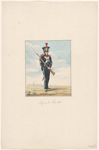 Sergeant of the militia, anonymous, 1830 - 1831 Canvas Print