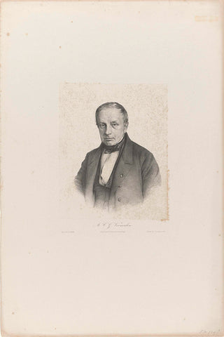 Portrait of A.C.G. Vermeulen, 1854, Adrianus Johannes Ehnle, 1855 Canvas Print