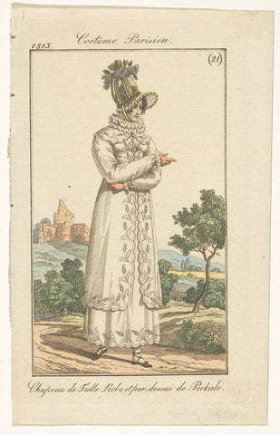 Woman walking outside, anonymous, 1813 Canvas Print