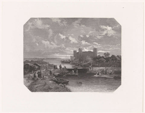 Muiden in the 10th Century, Christiaan Lodewijk van Kesteren, 1865 - 1870 Canvas Print