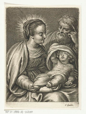 Holy Family, scolded Adamsz. Bolswert, 1596 - 1678 Canvas Print